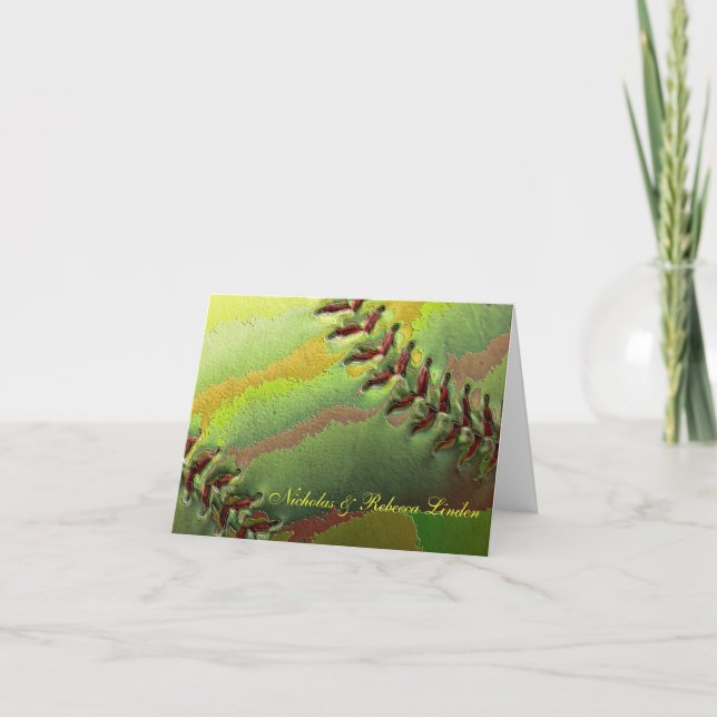 Le base-ball folâtre le carte de remerciements de (Devant)