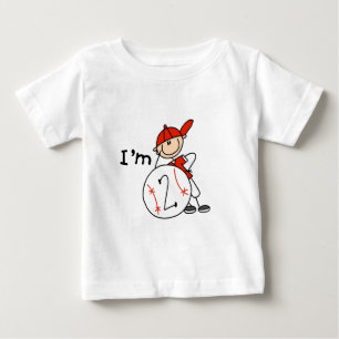 Le baseball des garçons Je suis 2 t-shirts et cade