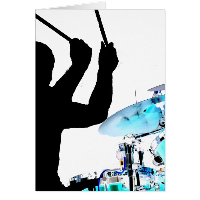 Le batteur colle dans des fûts invertis de bleu (Devant)
