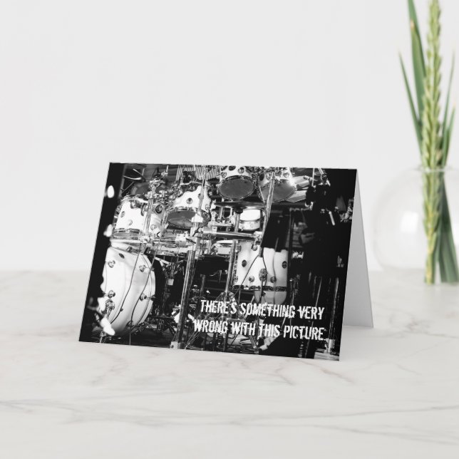 Le batteur le tue ! Carte d'anniversaire (Devant)