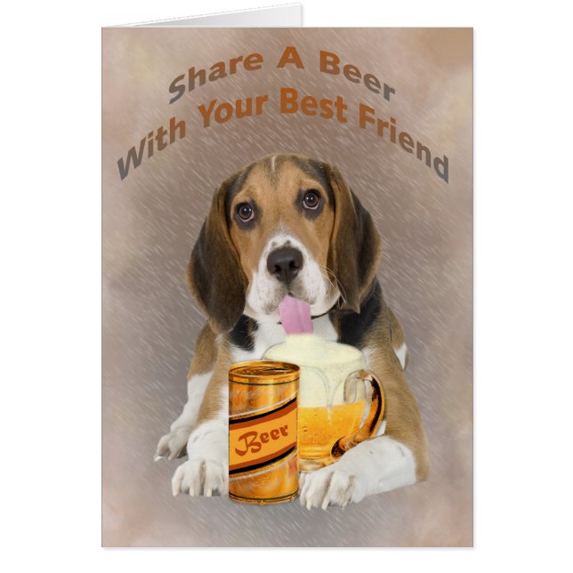 Le beagle partage une bière (Devant)