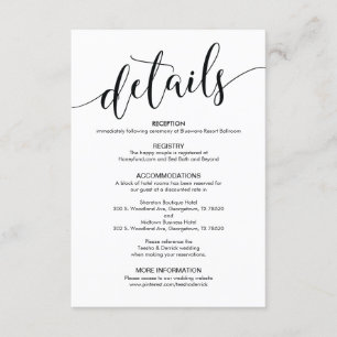 Le beau mariage détaille la carte de clôture