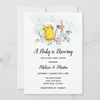 Le bébé brasse des cartes d'invitation Baby shower