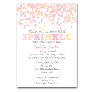 Le bébé de confettis arrosent l'invitation
