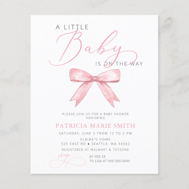 Le bébé est sur le chemin Baby shower de la fille  (Devant)