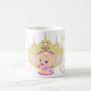 Le bébé royal rose commémoratif de fille de tasse