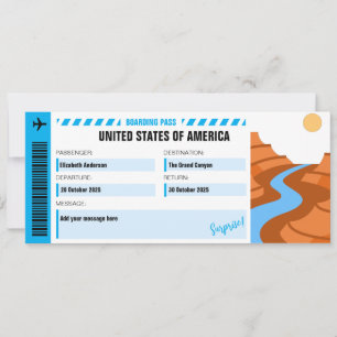 Le billet de voyage surprise du Grand Canyon