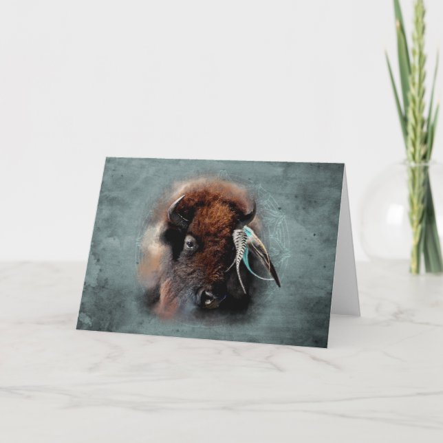 Le Bison - Carte de voeux (Devant)