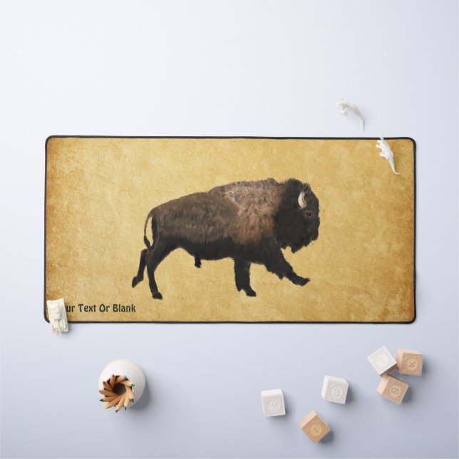 Le Bison De Galage Sur Papier Ancien (Tableau pour enfants)