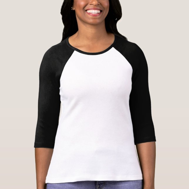 Le blanc raglan do-it-yourself de T-shirt ajoutent (Devant)