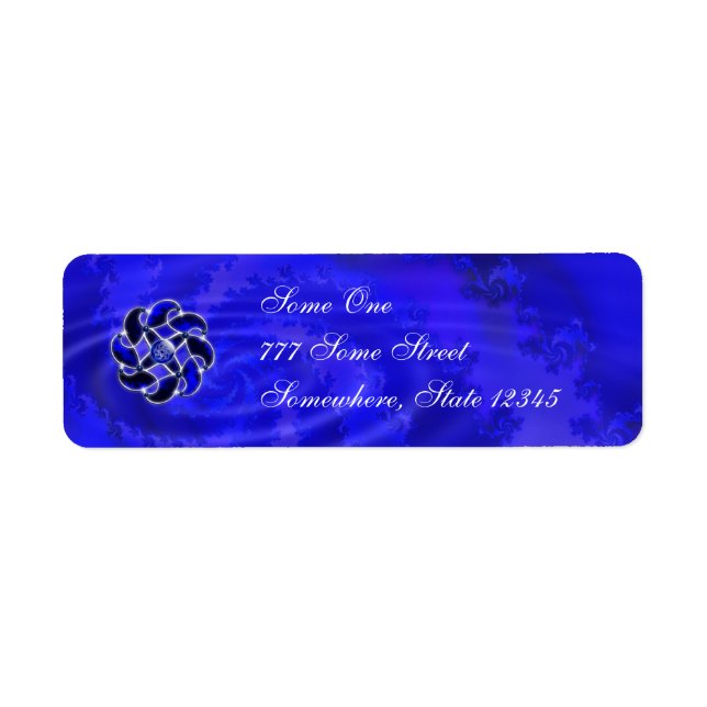 Le bleu comme les Étiquettes de adresse de la mer (Devant)