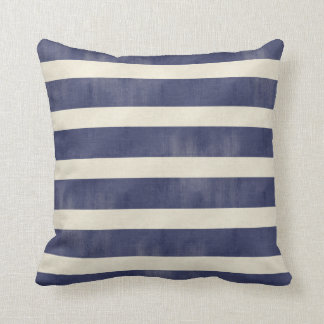 Le bleu marine Tan a affligé le coussin large de