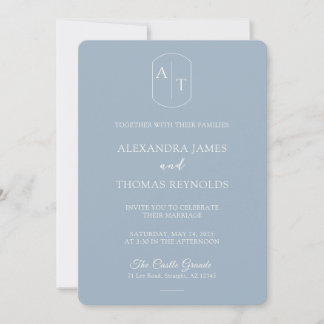 Le Bleu Poussiéreux : Invitation de Mariage