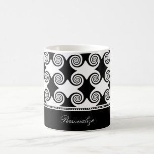Le bois d'ébène tourbillonne tasse de café
