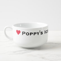Le bol de crème glacée du pavot