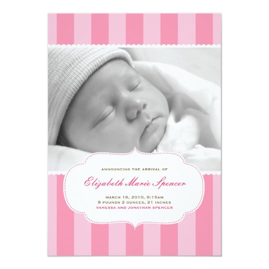 Le bonbon barre le faire-part de naissance dans le