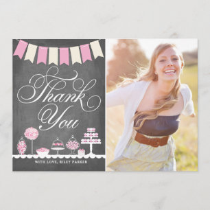 Le bonbon traite le Merci avec la photo