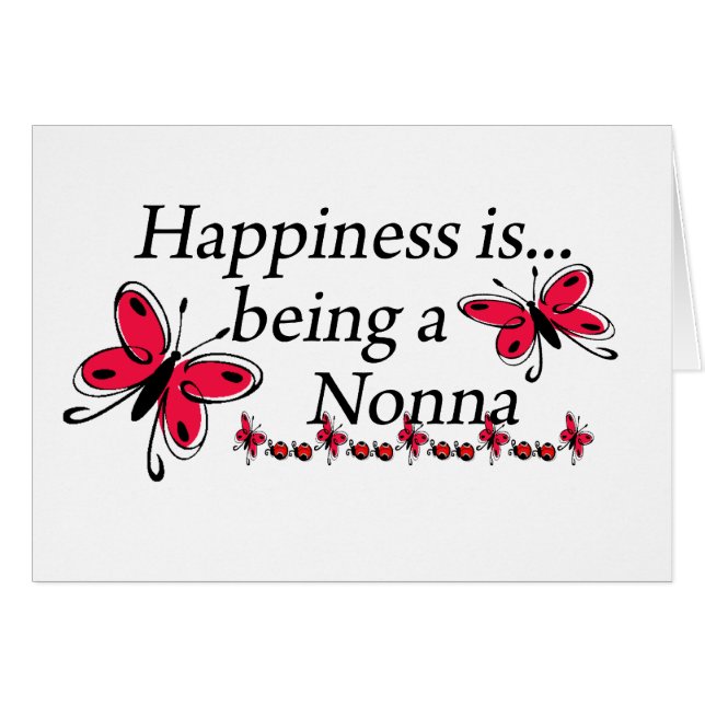 Le bonheur est d'être un papillon NONNA (Devant horizontal)