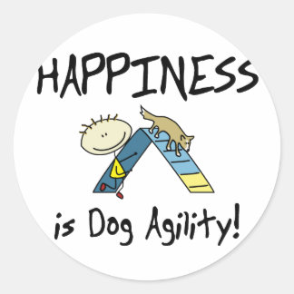 Le bonheur est Stickers d'Agilité de Chien