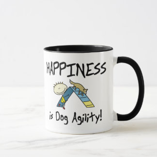 Le bonheur est tasse d'agilité de chien