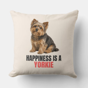 Le bonheur est un Coussin de Yorkie