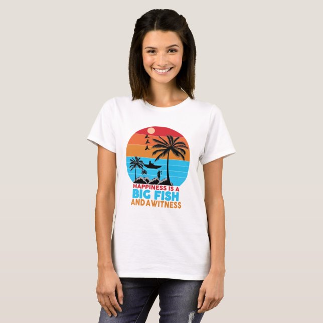 Le bonheur est un grand poisson T-Shirt de citatio (Devant entier)