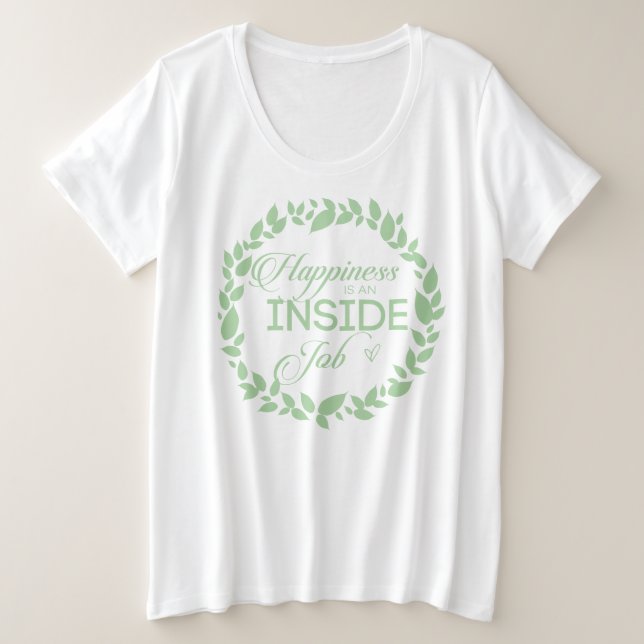 Le Bonheur Est Une Guirlande Verte À L'Intérieur D (Design devant)