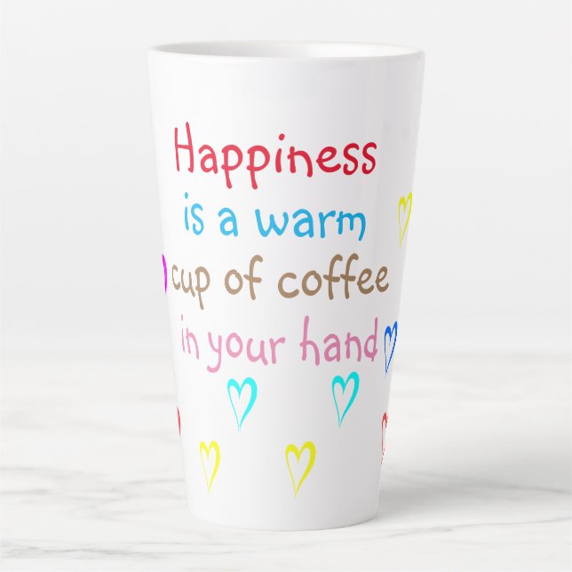 Le bonheur est une tasse de café Latte Mug (Devant)