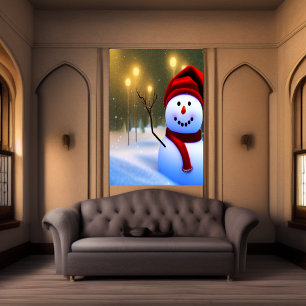 Le bonhomme de neige   AI Art Poster