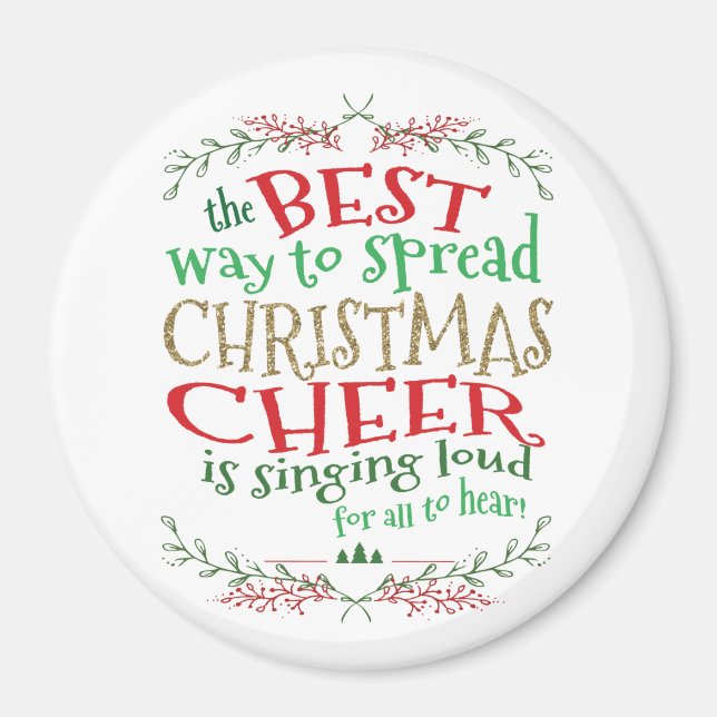Le bonjour de Noël Magnet meilleure façon de diffu (Devant)