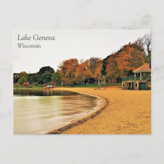 Le bord du lac Léman, Wisconsin Carte postale (Devant)
