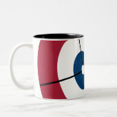 Le bordage loge la tasse de café - rouge/bleu (Gauche)