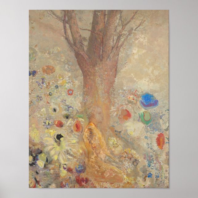 Le Bouddha par Odilon Redon Impression (Devant)