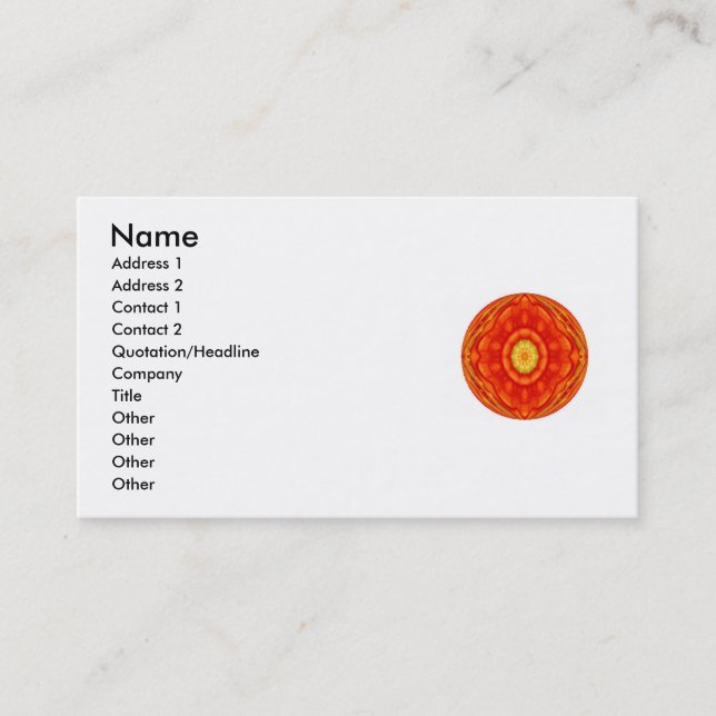 Le bouddhiste zen a inspiré des cartes de visite (Devant)