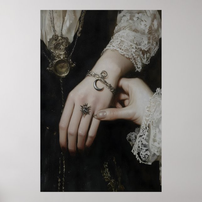 Le Bracelet Charme Dark Academia Art Mural (Devant)
