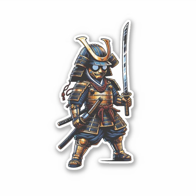 Le brave Sticker du guerrier Samurai (Devant)