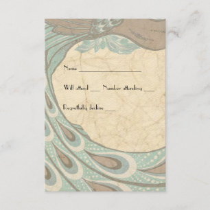 Le brun bleu s'est fané rsvp vintage de paon