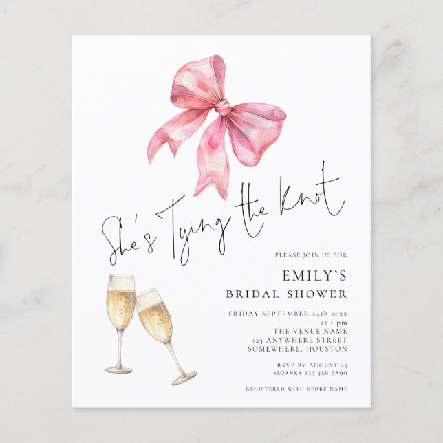 Le Budget Attache La Fête des mariées De La Bow Ro (Devant)