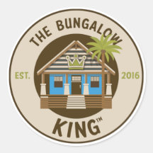 Le Bungalow King - Sticker Rond