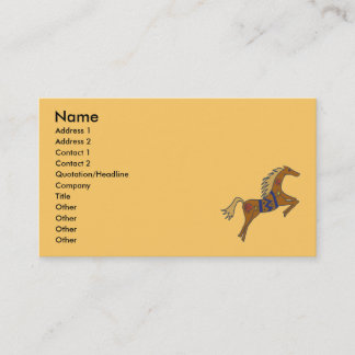 Le BZ carte de visite galopant de chevaux.