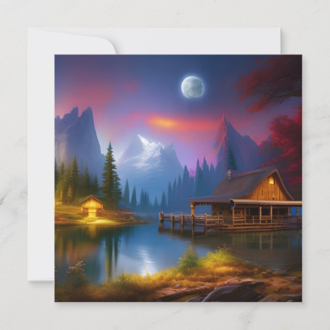 Le Cabine dans l'anse sous la lune (Devant)