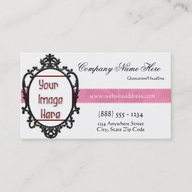 Le cadre chic élégant ajoutent le carte de visite (Devant)