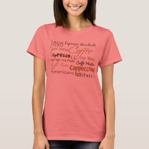 Le café boit le T-shirt de sonnerie
