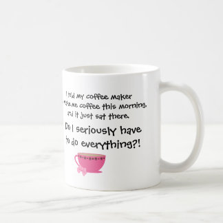 Le café drôle plaisante arc Girly de rose de tasse
