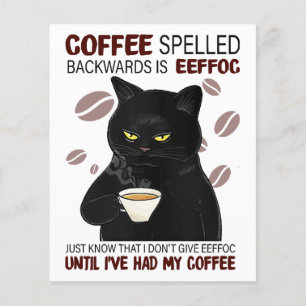 Le Café Écrit À L'Arrière Est Eeffoc Sait Juste Qu