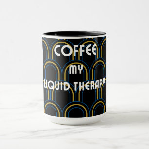 Le café est la thérapie liquide Mug de café élég