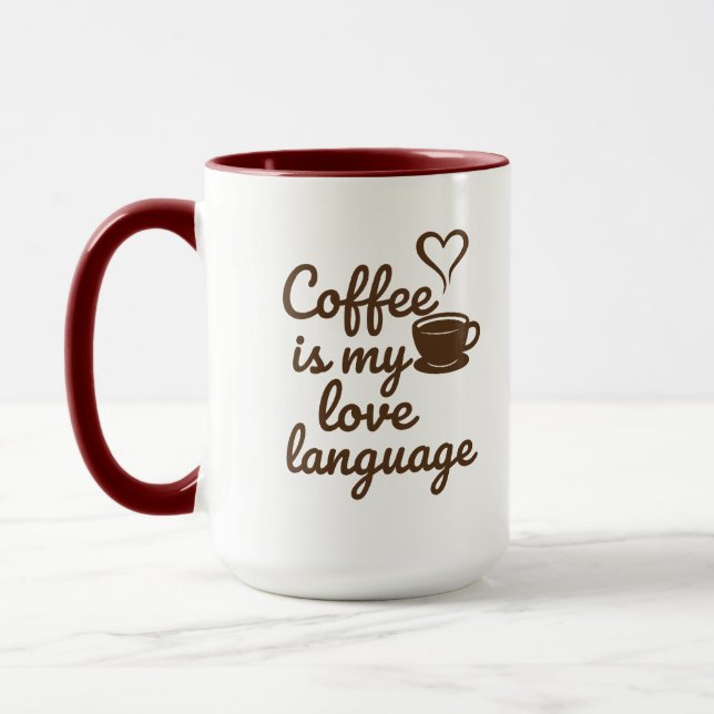 Le café est ma langue d'amour Premium Mug (Gauche)