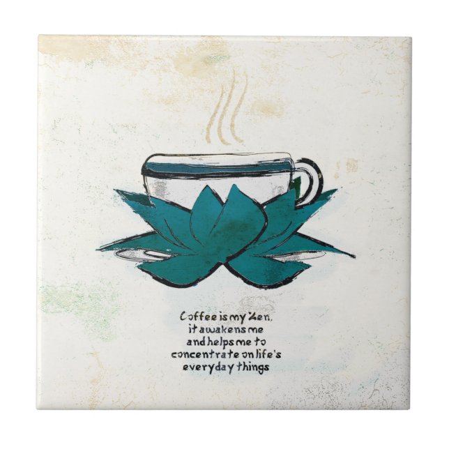 le café est mon carreau de céramique zen (Devant)