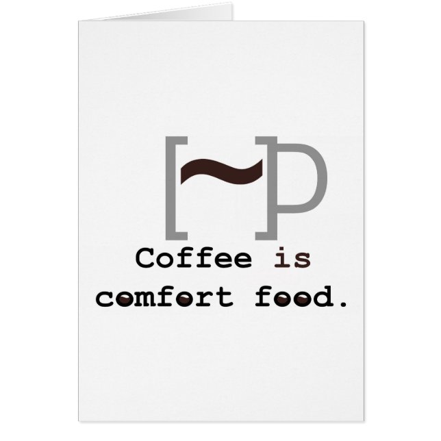 Le café est nourriture de confort (Devant)