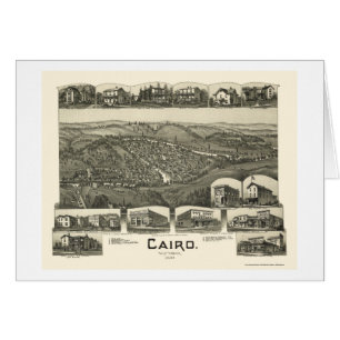 Le Caire, carte panoramique de WV - 1899